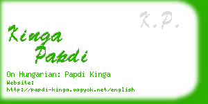 kinga papdi business card